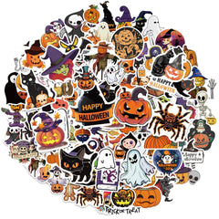 100 Pcs Halloween Stickers Vinyl Waterproof Bulk Laptop Stickers Halloween Party Favors Best Choice for Halloween Classroom Crafts & Halloween Party Decoration