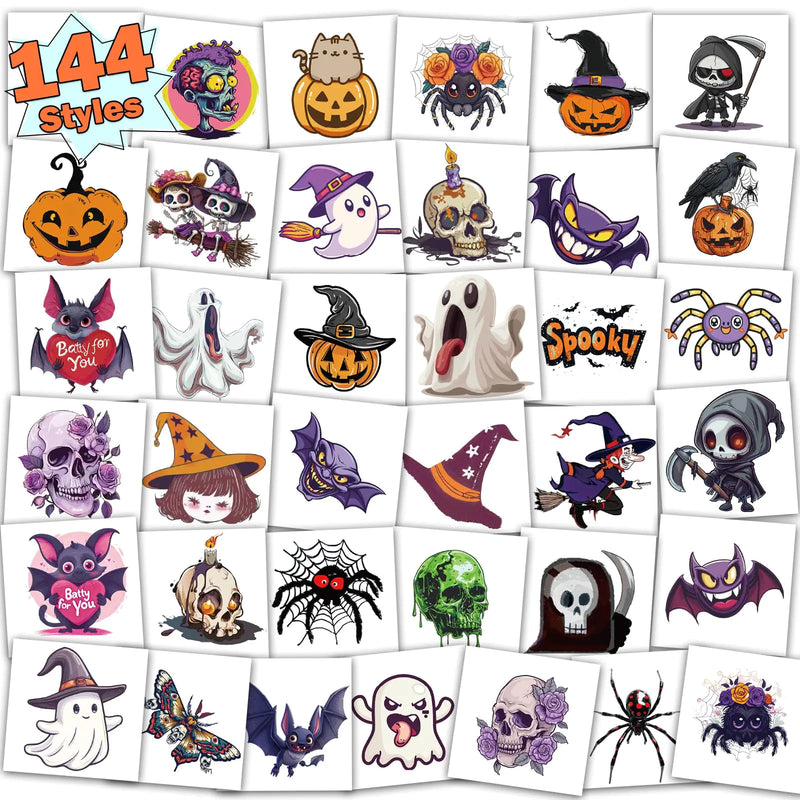 Halloween Tattoos for Kids Halloween Party Favors 144 Styles Halloween Temporary Tattoos for Boys and Girls 2